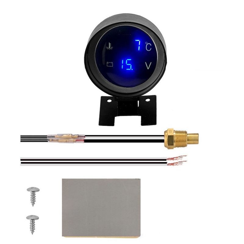 EDWINAYY - Voltímetro Medidor De Temperatura De Agua De Auto De 12v