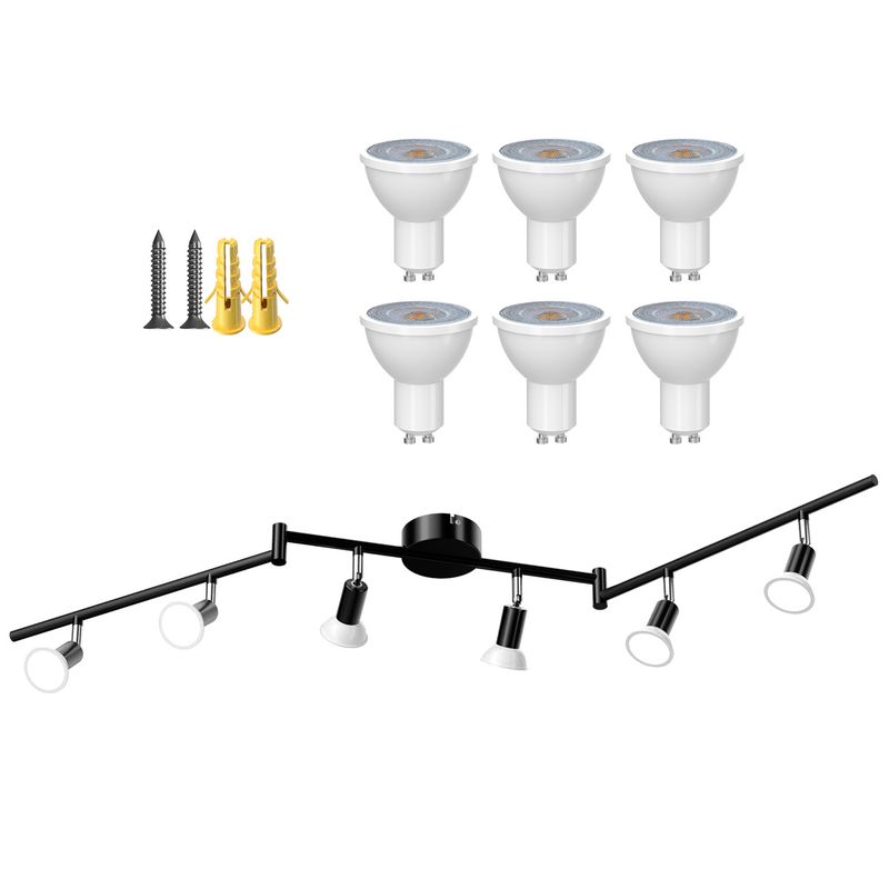 HALMAN - Lámpara Colgante GU10 6 Luces  DIY Montaje Fácil Moderna