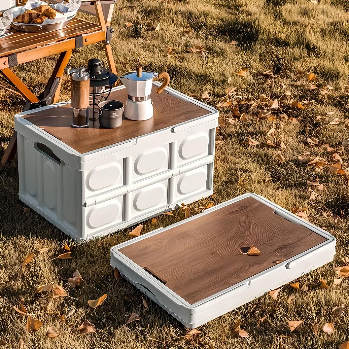 HALMAN - Cesta Canasto Compra Almacenamiento Organizador Plegable