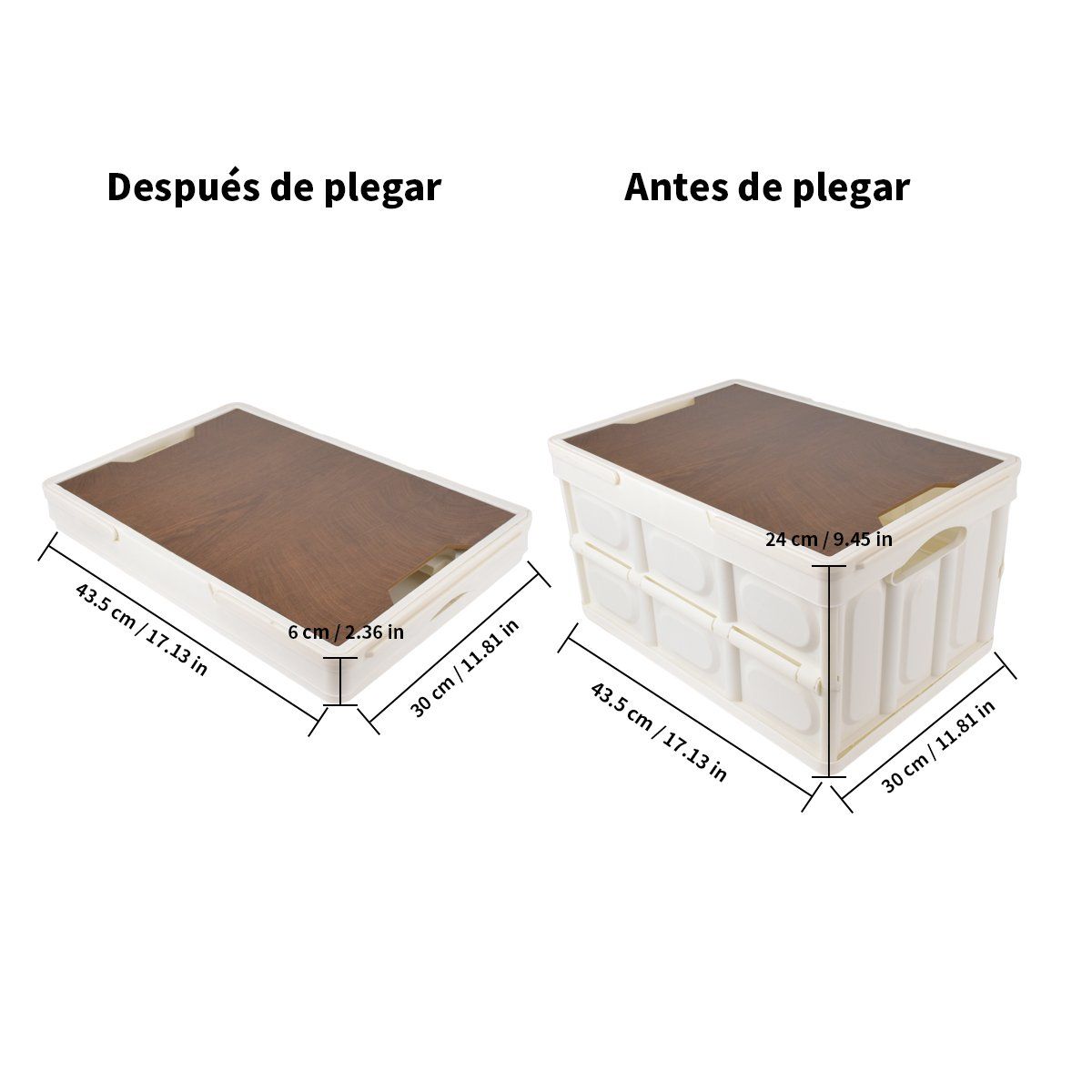 HALMAN - Cesta Canasto Compra Almacenamiento Organizador Plegable