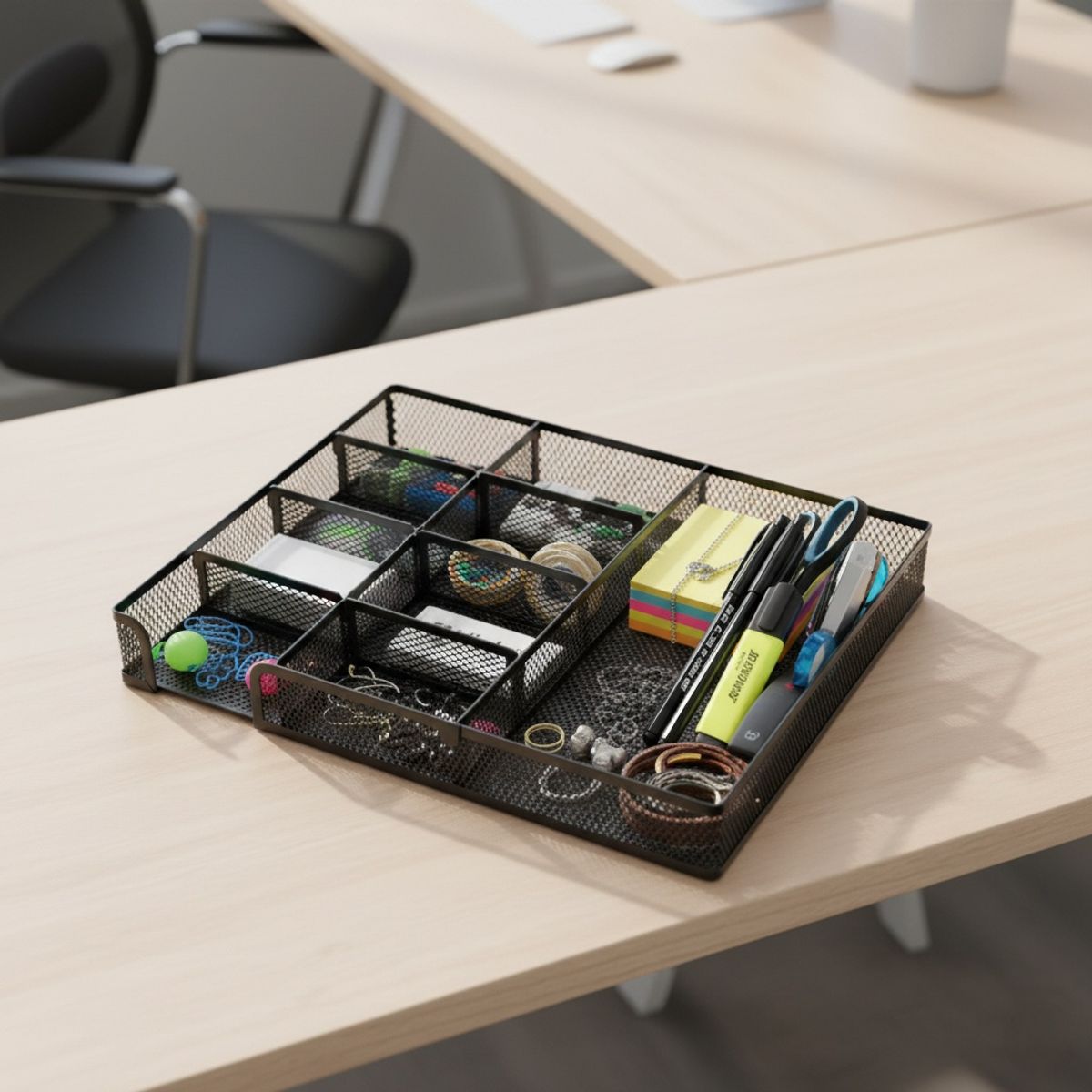 HALMAN - Caja Organizadora de Metal para Oficina Baño o Tocador