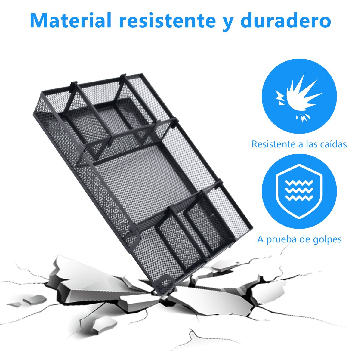 HALMAN - Caja Organizadora de Metal para Oficina Baño o Tocador