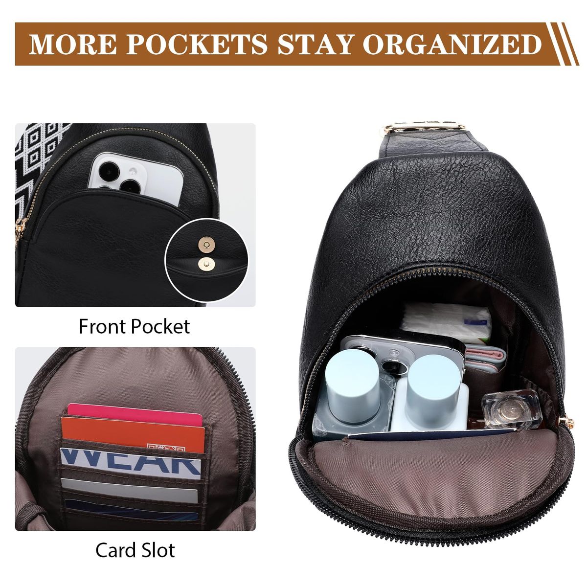 EVERSO - Bolso Impermeable Banano Bandolero Cruzado Unisex Deportivo-