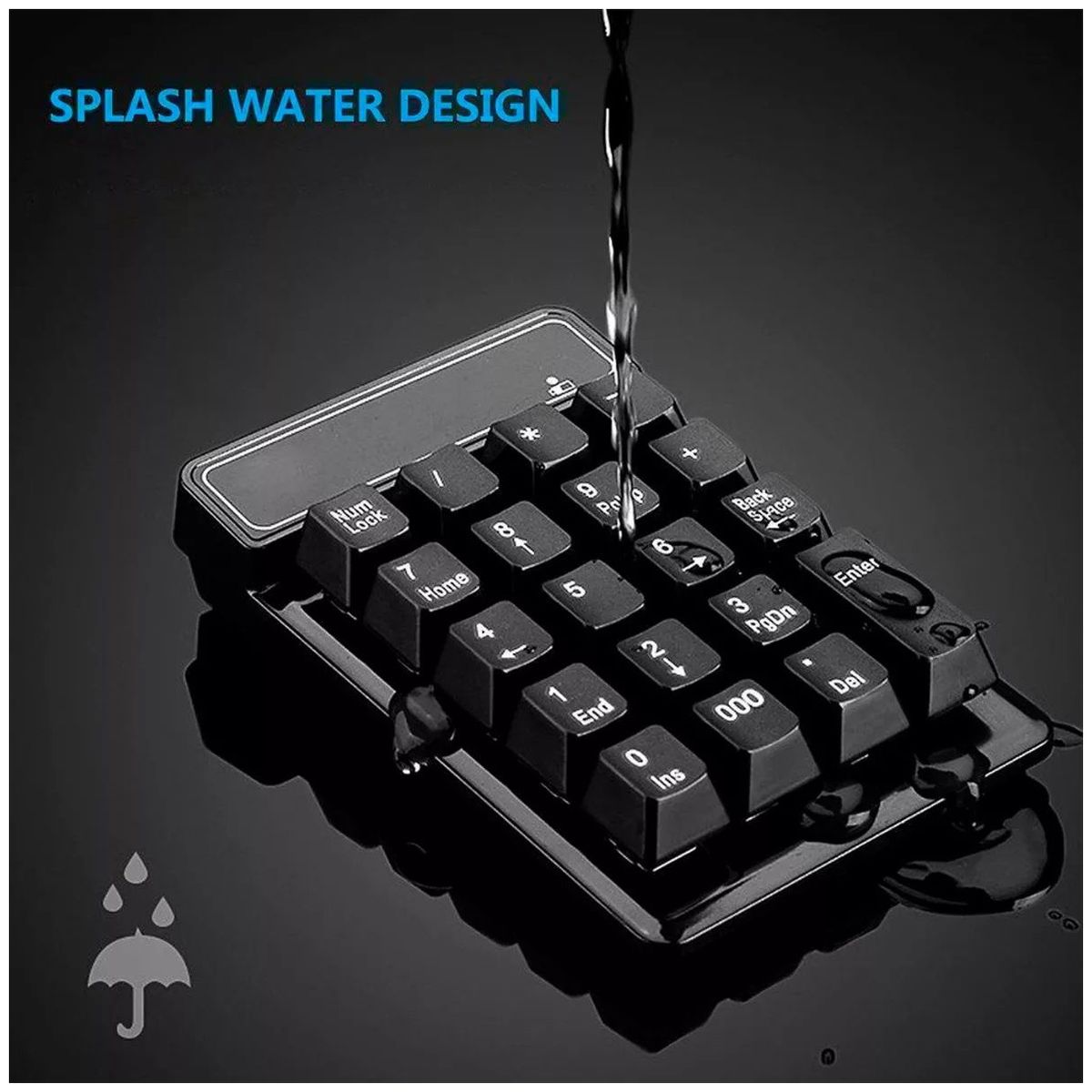 KUANGYE - Teclado Numérico Inalámbrico 24ghz Semi-mecanico Waterproof