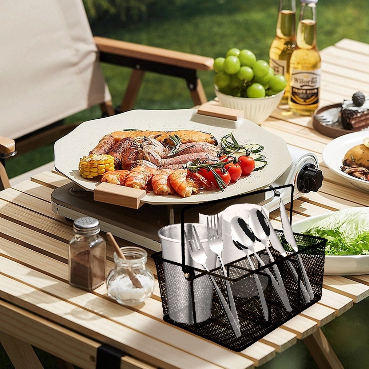 HALMAN - Organizador De Utensilios De Cocina Inoxidable