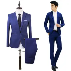 EDWINAYY - Traje entallado informal formal de dos piezas para hombre