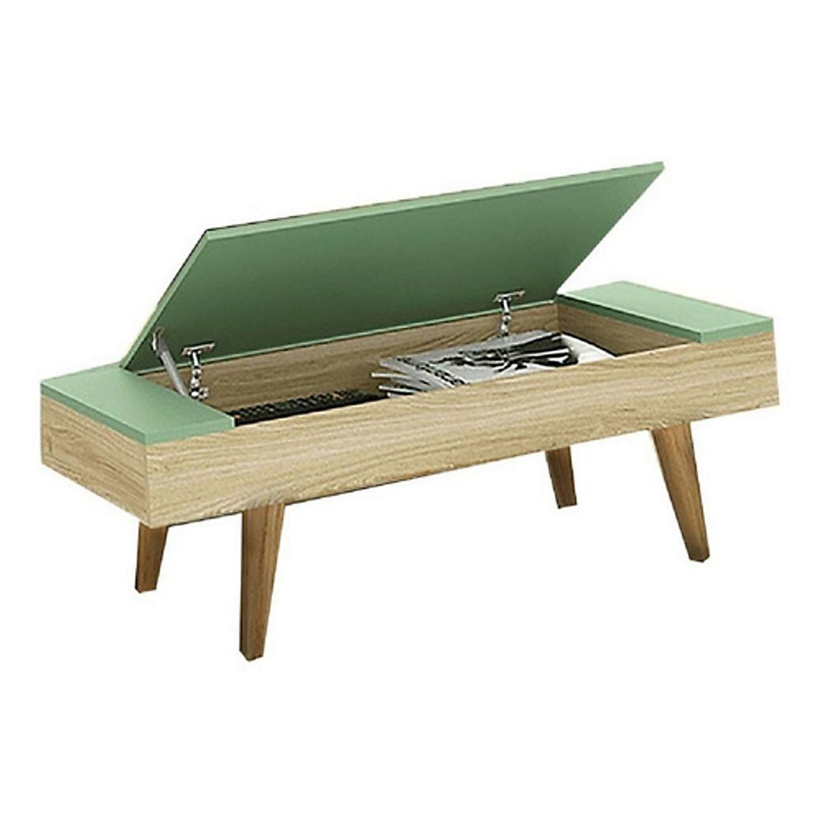 BE DESIGN - Mesa De Centro Con Almacenamiento 1002 Leaves Verde