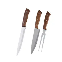 ARTHOME - Set Parrilla 3 Piezas Acero Inoxidable PAR01