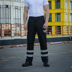 T-WORLD - Pantalón Cargo Reflectante Bicolor Hombre Gabardina Trabajo