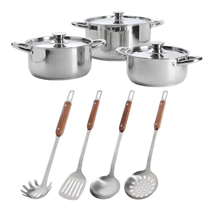 ARTHOME - Set Batería de Cocina Arthome 10 Piezas Acero Inoxidable COC11