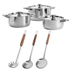 ARTHOME - Set Batería de Cocina 9 Piezas Acero Inoxidable COC13