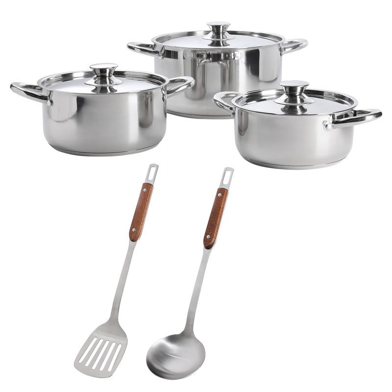 ARTHOME - Set Batería de Cocina Arthome 8 Piezas Acero Inoxidable COC14