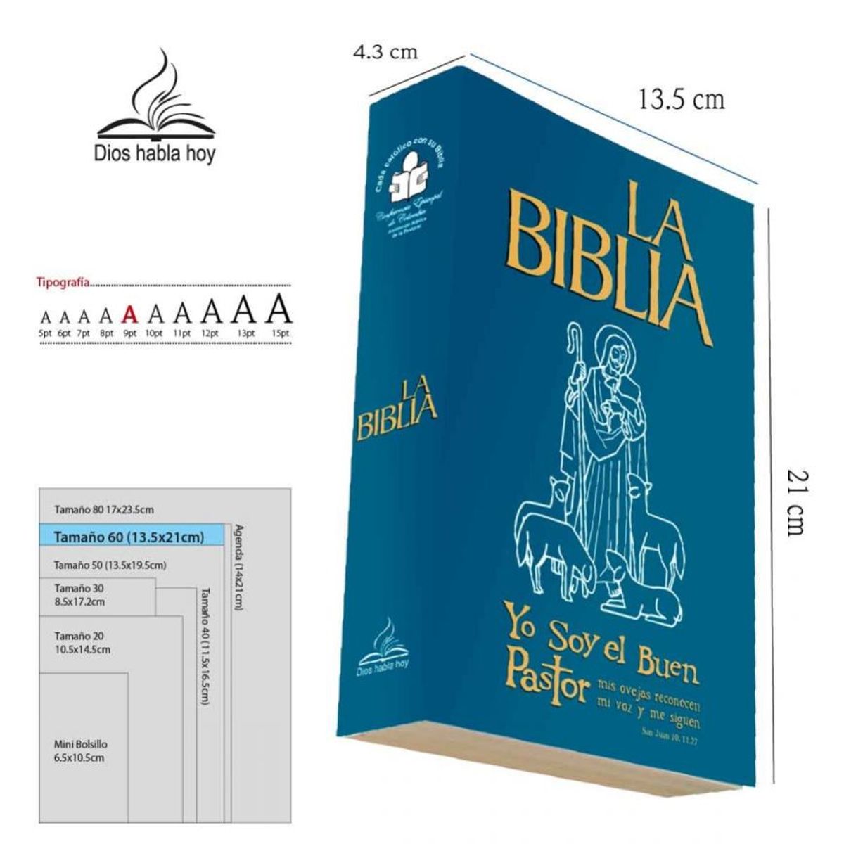 SOCIEDADES BIBLICAS UNIDAS - Santa Biblia con Deuterocanónicos Dios Habla Hoy rústica azul