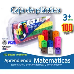 GENERICO - CAJA de 100 Cubos conectables multiencaje Unifix
