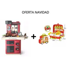 GENERICO - Set De Cocina 35 Accesorios, Luz, Sonido, Agua, Vapor 65 Cm