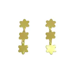 ANDREA COGGIOLA JOYAS - Aros Fiore Flores Enchapado Oro 18K
