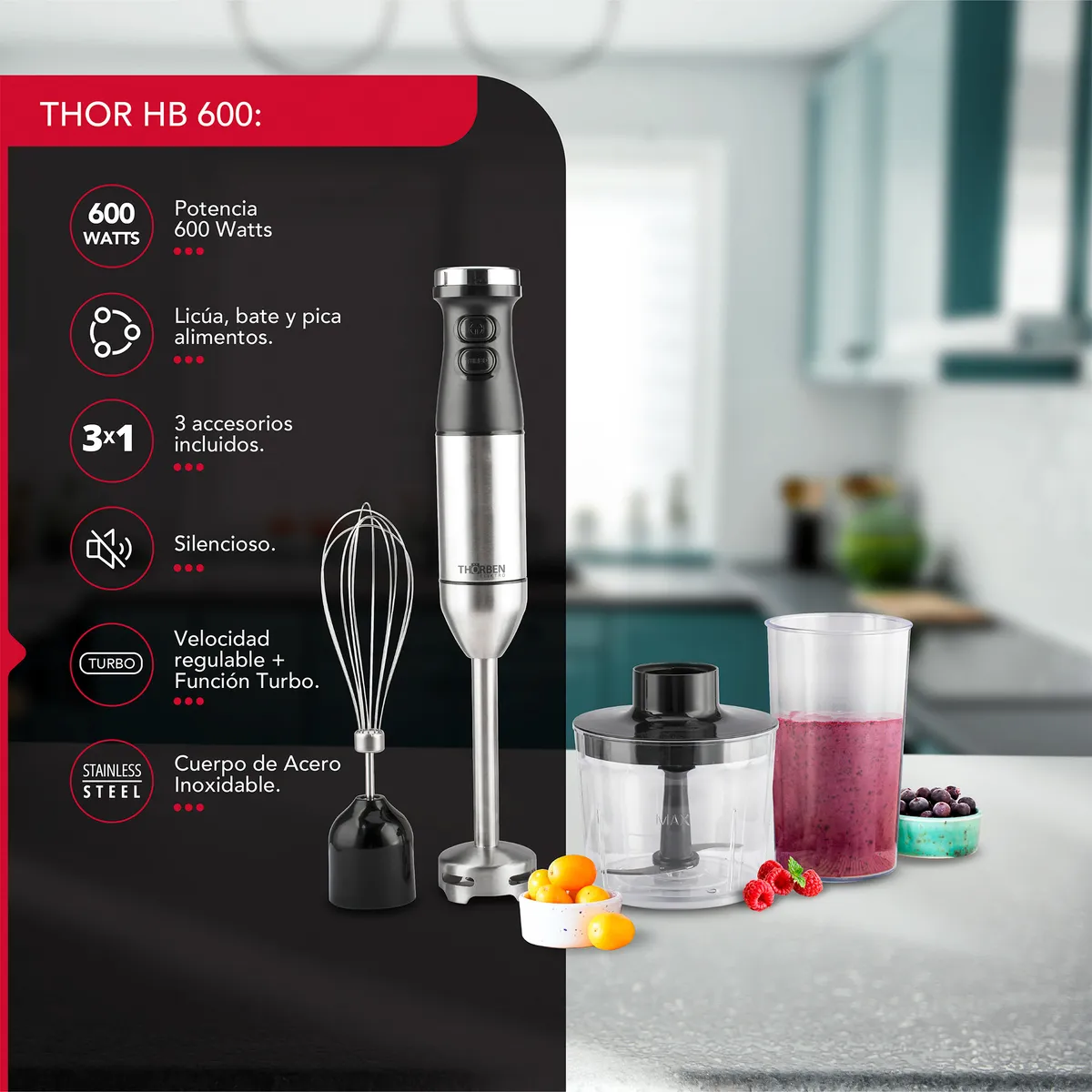 THORBEN - Pimmer 4 accesorios 600W Thor HB Set