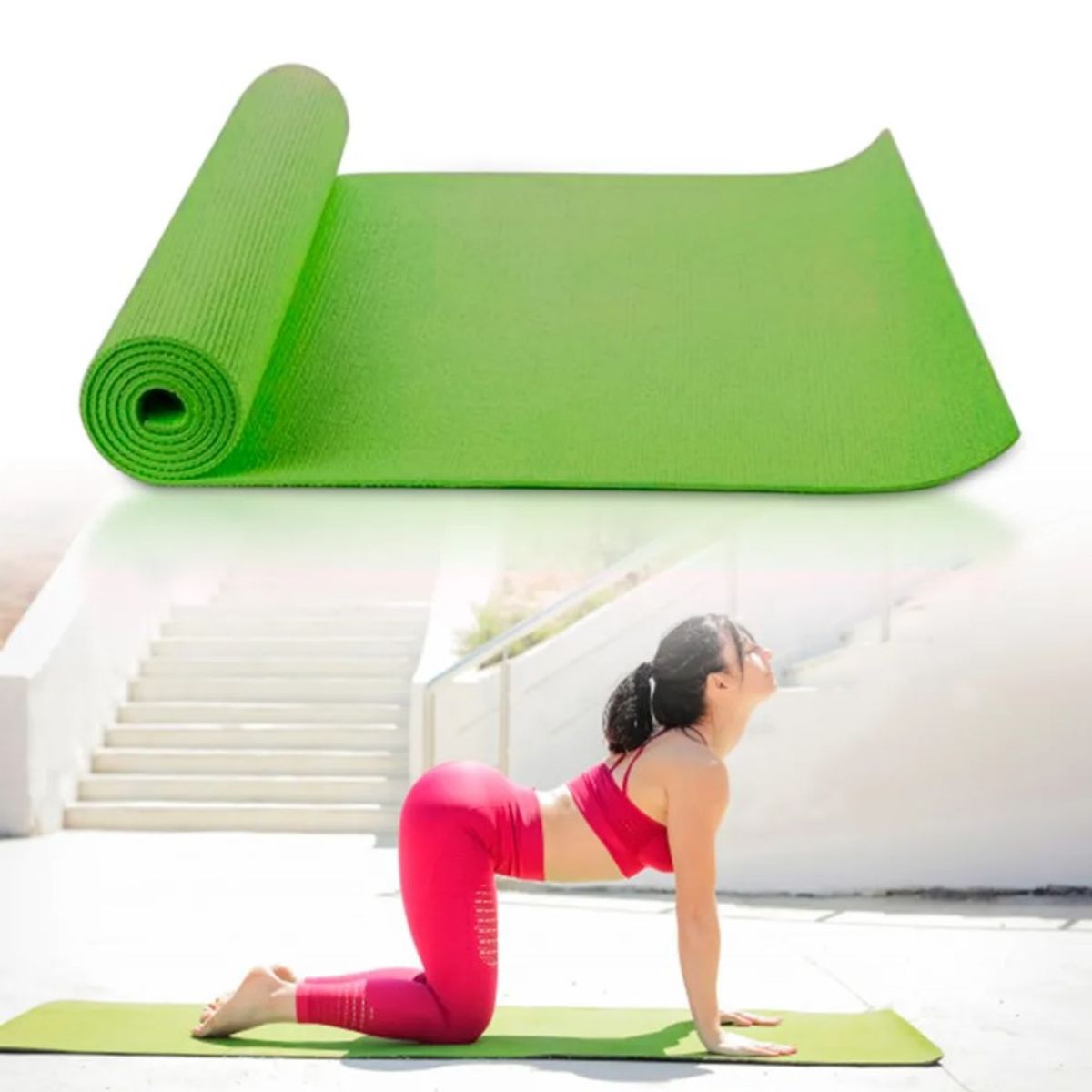 GENERICO - Colchoneta Mat Yoga Manta Deporte Ejercicio Verde