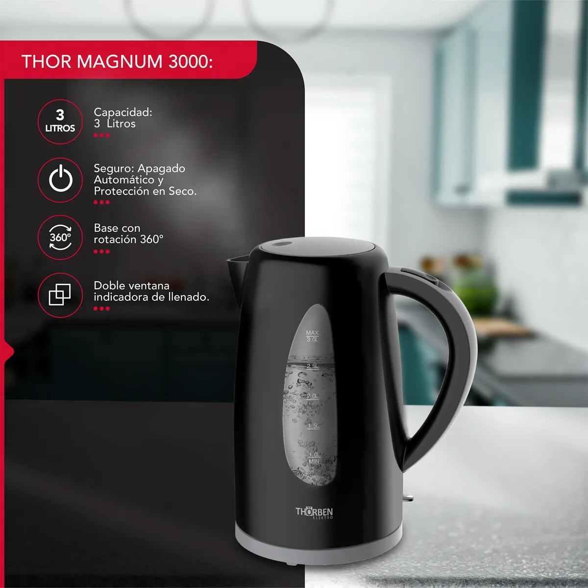 THORBEN - Hervidor 3L Thor Magnum 3000
