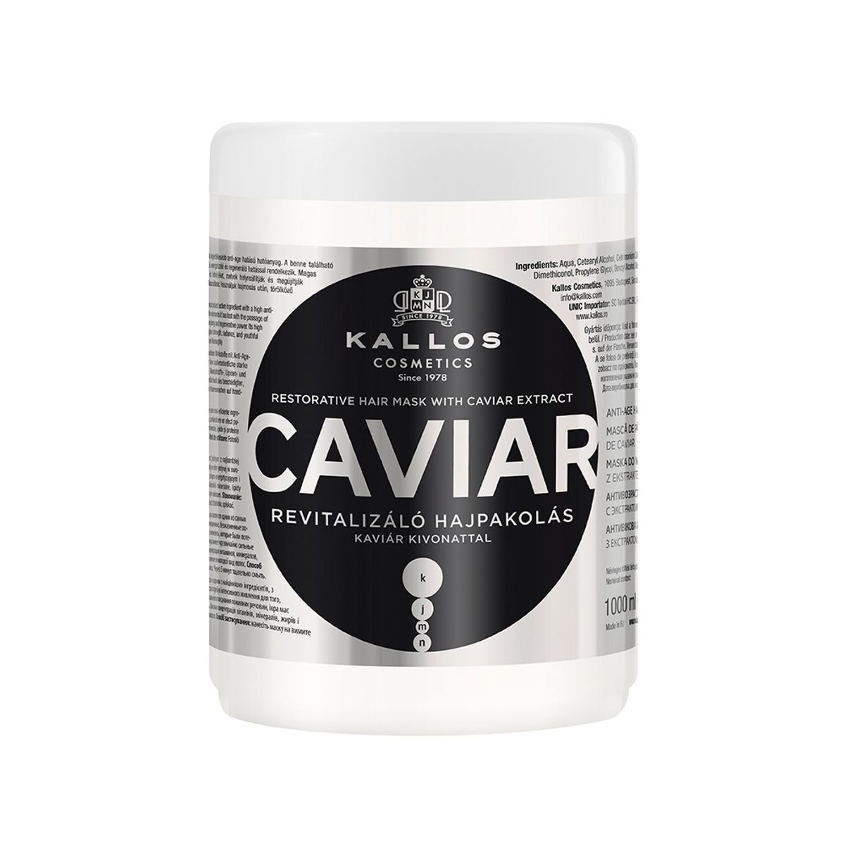 KALLOS - KALLOS - Hair Mask CAVIAR 1000ml.-