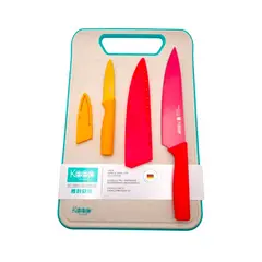 KEEP - Set Tabla + 2 Cuchillos: Chef y Multiuso -