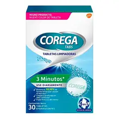 COREGA - Limpiador Prótesis 30 Tabletas