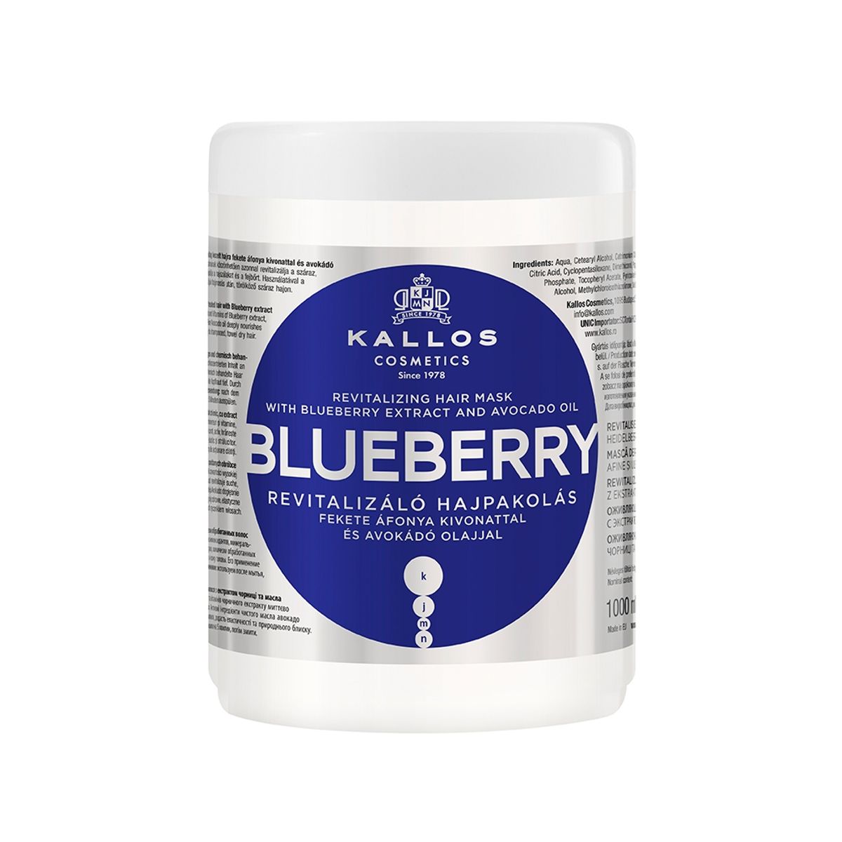 KALLOS - KALLOS - Hair Mask BLUEBERRY 1000ml