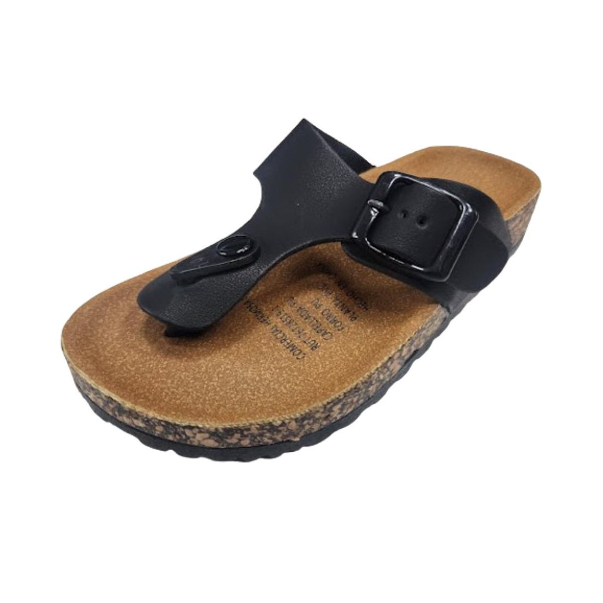 VINNYS OUTLET - Sandalia Niña Negro Hebilla