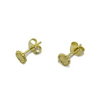 Aros Girasol Enchapado Oro 18K