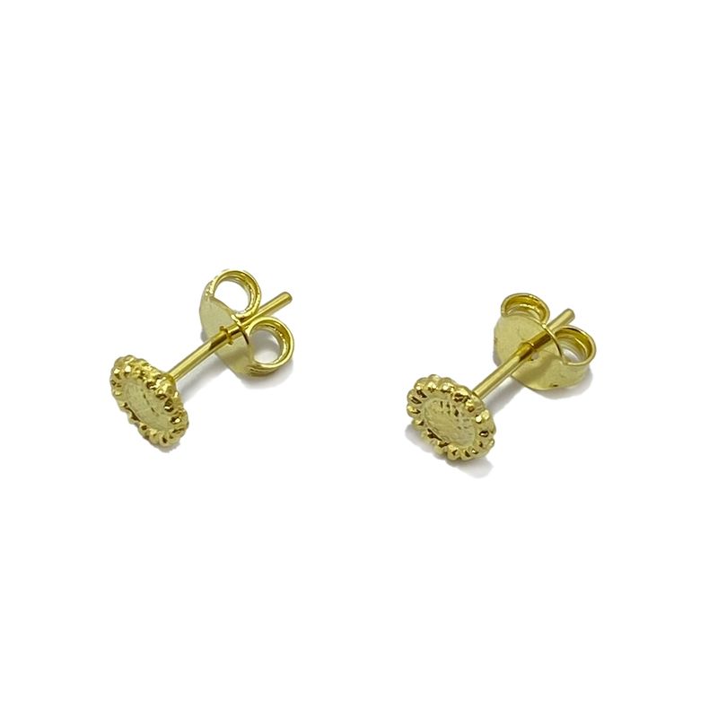 ANDREA COGGIOLA JOYAS - Aros Girasol Enchapado Oro 18K