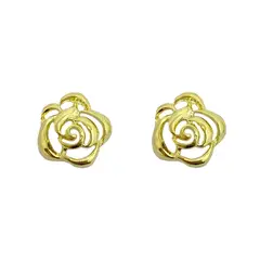 ANDREA COGGIOLA JOYAS - Aros Flor 15mm Enchapado Oro 18K