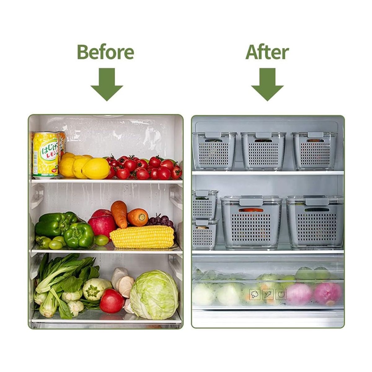 GENERICO - CONTENEDOR DE ALIMENTOS ORGANIZADOR DE REFRIGERADOR