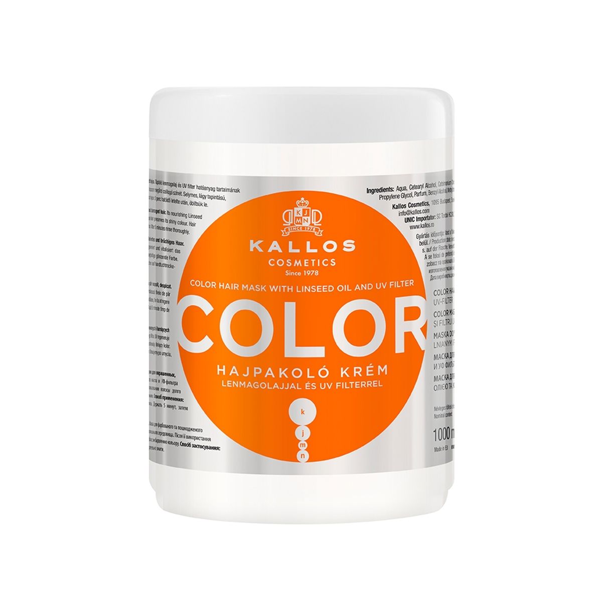 KALLOS - KALLOS - Hair Mask COLOR 1000ml.-