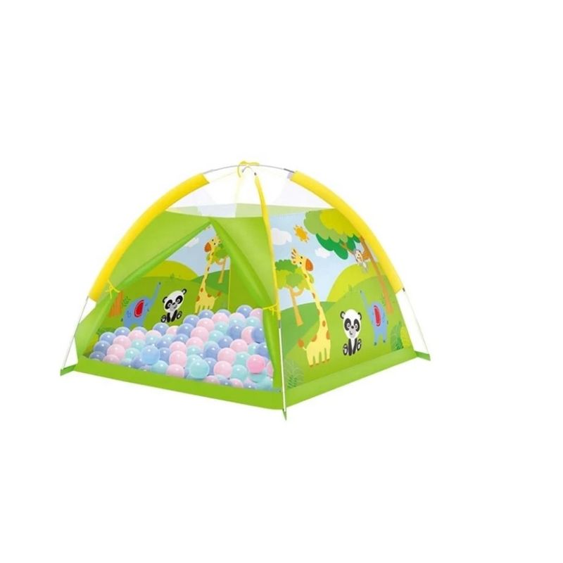 GENERICO - CARPA TIENDA DE CAMPAÑA MAS 100 PELOTITAS PLASTICAS VERDE