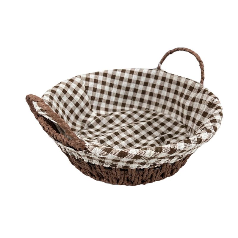 GENERICO - Cesta Panera Tejida Cesta De Pan Ovalada 25x8cm