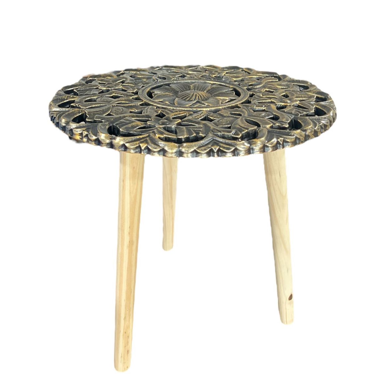 GENERICO - Mesa Lateral Mesa De Centro Decoración Metalizada 50cm
