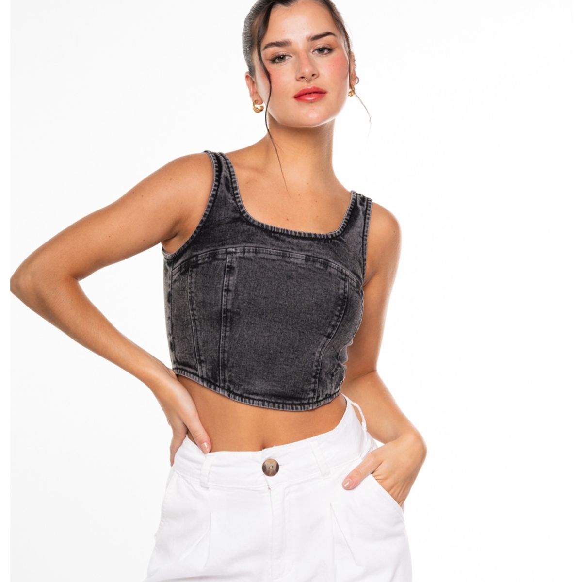 EFESIS - Corset Kika Cortes Negro Efesis