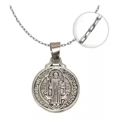 TODOJOYAS - Colgante Medalla San Benito Cadena Cajita