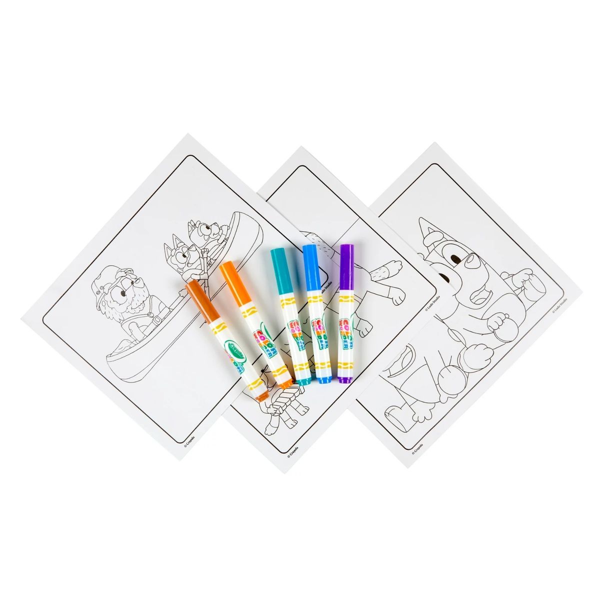 CRAYOLA - SET PARA COLOREAR BLUEY 18 PG CON 5 ROTULADORES MAGICOS