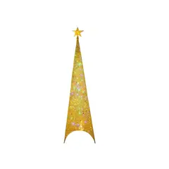 GENERICO - Arbol de Navidad Dorado Con Luces Led