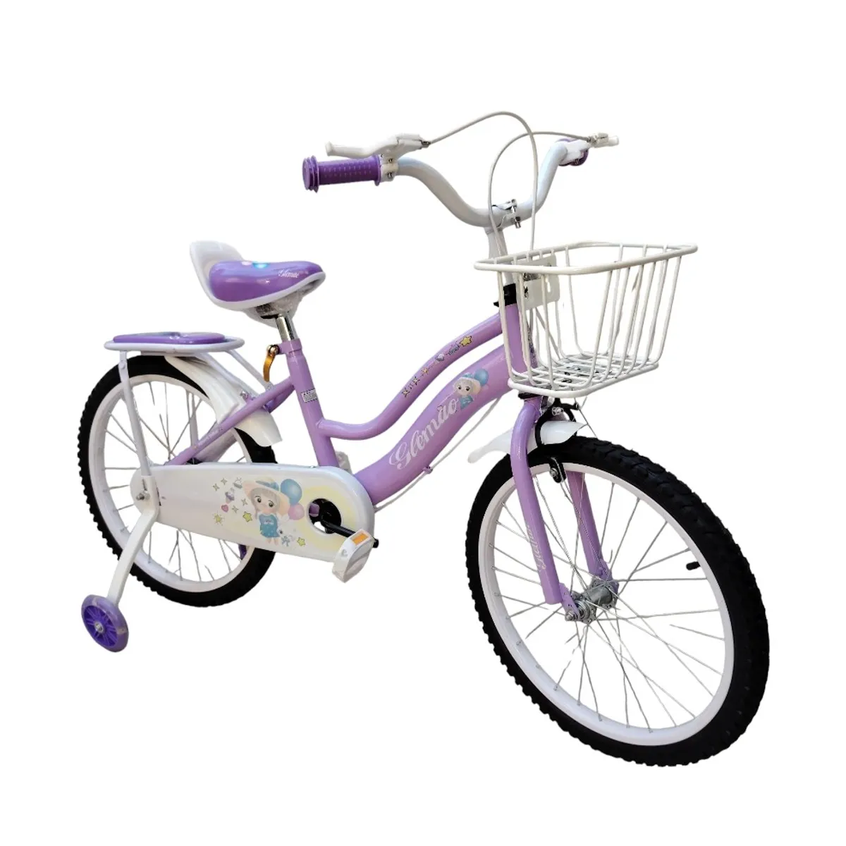 GENERICO - BICICLETA   ARO 20, de paseo con ruedas de aprendizaje