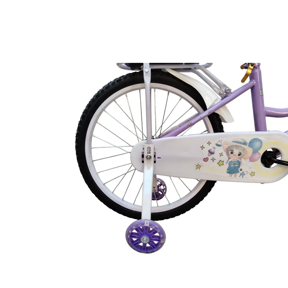 GENERICO - BICICLETA   ARO 20, de paseo con ruedas de aprendizaje