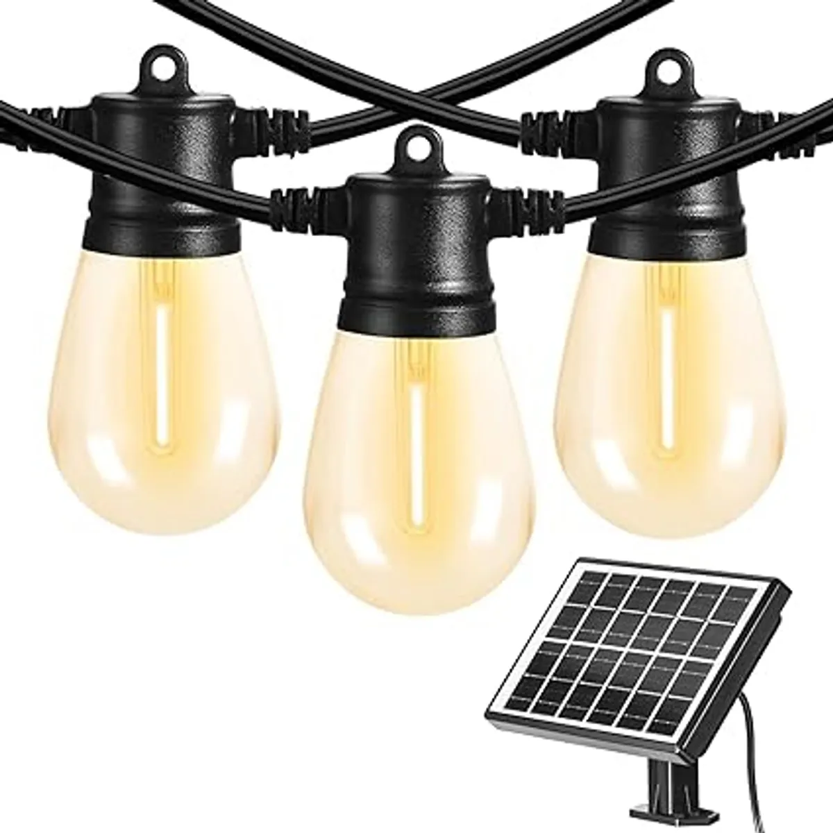 GENERICO - Guirnalda de luces solares para exteriores, de 10 bombillas 10 metros