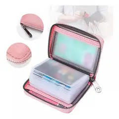 GENERICO - Billeteras Organizador Porta Tarjetas Multi Ranuras Moda rosa