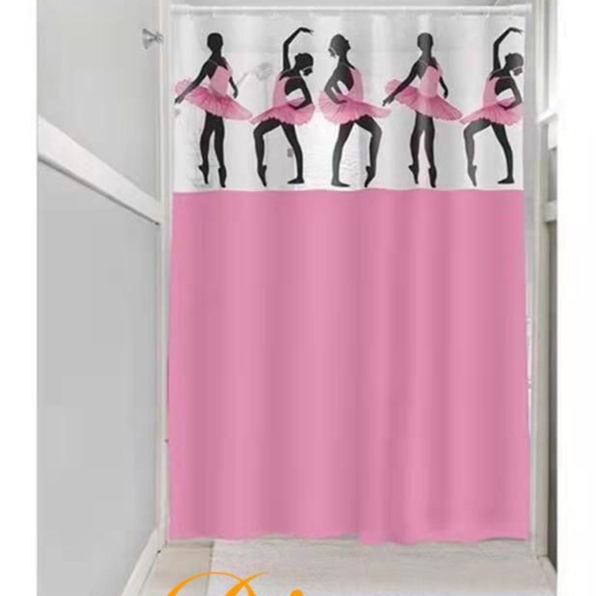 GENERICO - Cortina de ducha de tela con dibujos animados, decoración de baño 180 X 180 CM