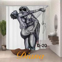 Cortina de ducha de tela con dibujos animados, decoración de baño 180 X 180 CM