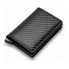 GENERICO - Tarjetero Billetera Hombre Porta Tarjetas Rfid negro con diseño