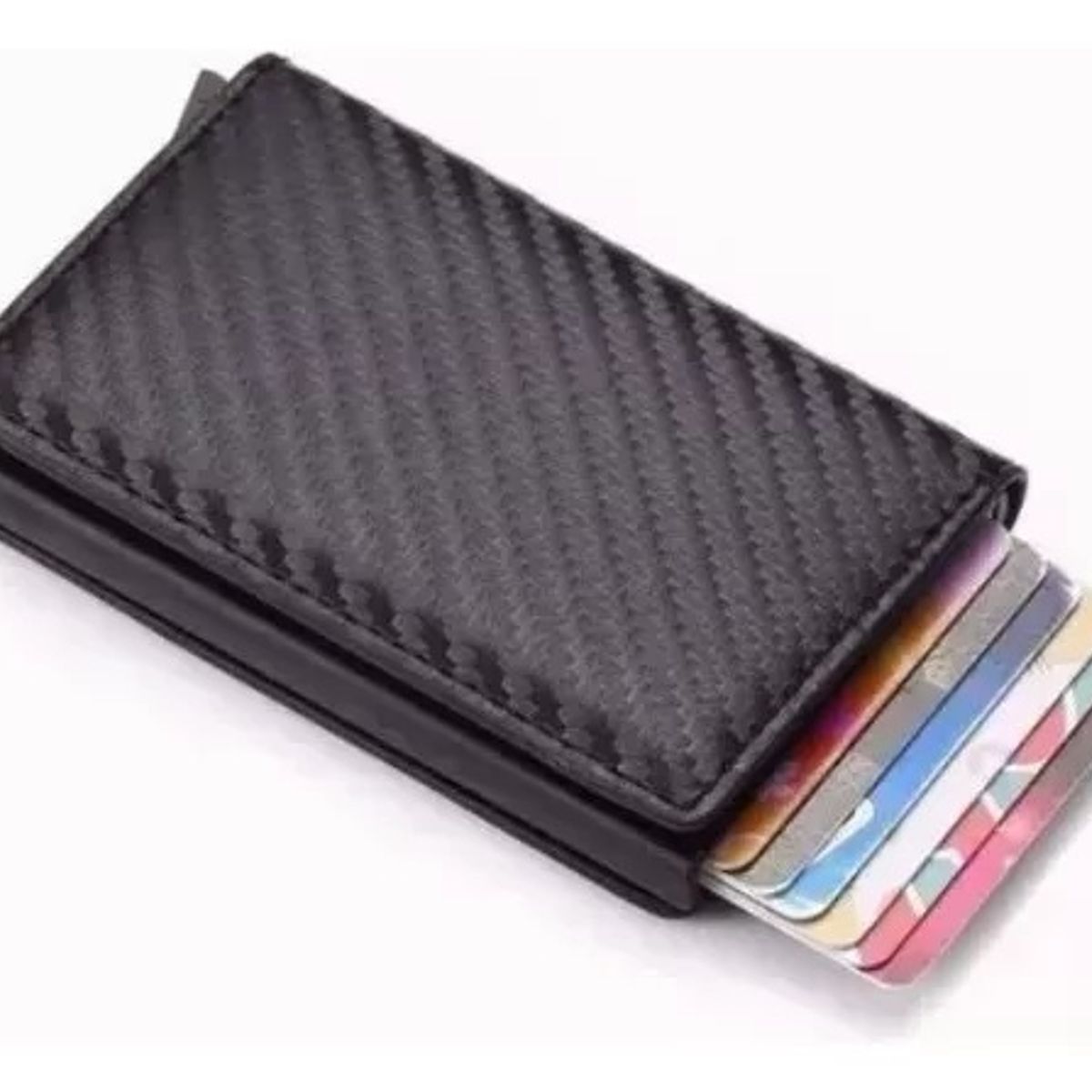 GENERICO - Tarjetero Billetera Hombre Porta Tarjetas Rfid negro con diseño