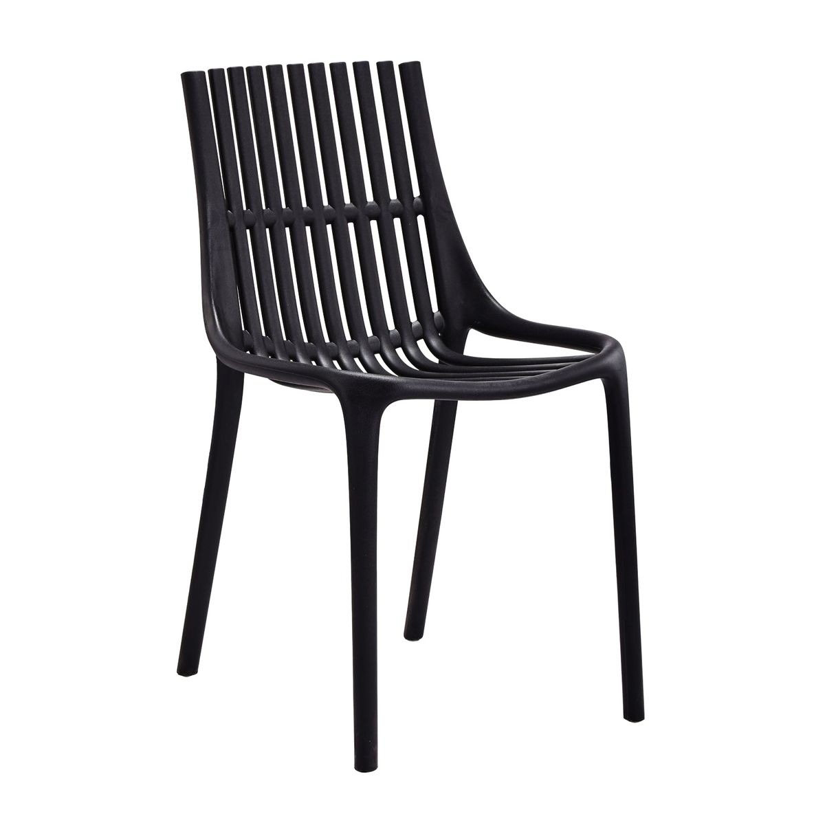 TODO TERRAZA - Silla para comedor de terraza palitos negra