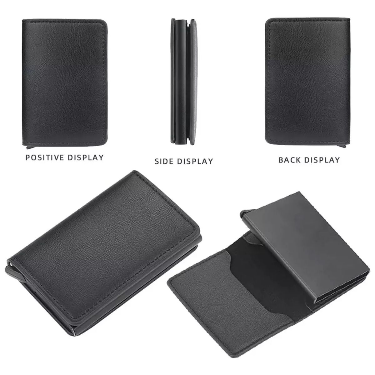 GENERICO - Tarjetero Billetera Hombre Porta Tarjetas Rfid negro